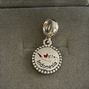 Pandora Indonesia Flag Exclusive Travel Bead Authentic New with Box